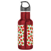 Aardbeien Stomme Kinder waterflesje met naam Waterfles (Achterkant)