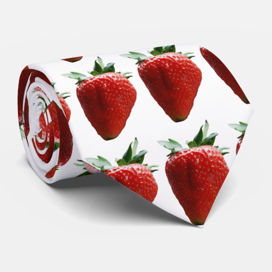 Aardbeien Stropdas (Opgerold)