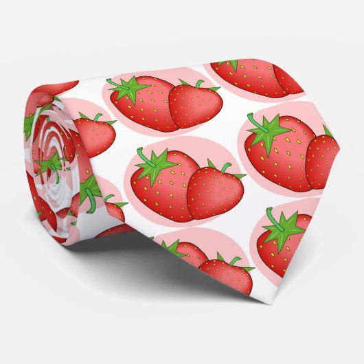 Aardbeien Stropdas (Opgerold)