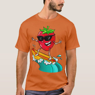 Aardbeien Surfing T-shirt