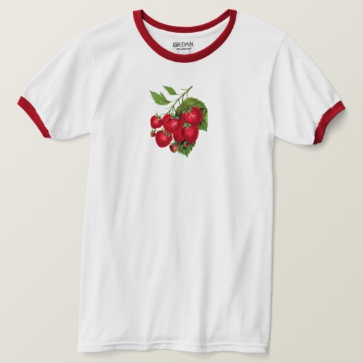  aardbeien t-shirt (Design voorkant)
