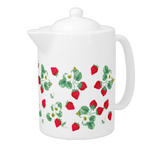 Aardbeien Teapot Theepot
