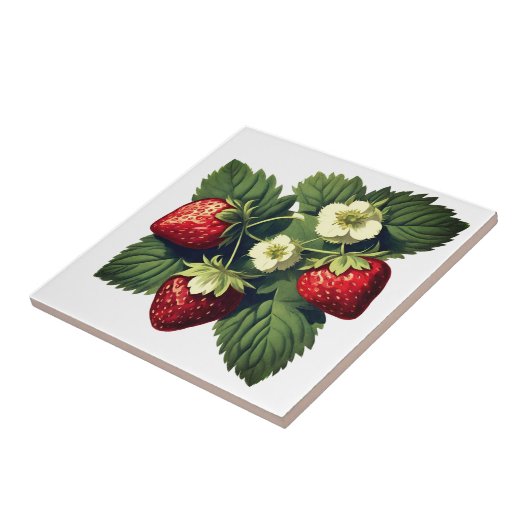  aardbeien tegeltje (Zijkant)