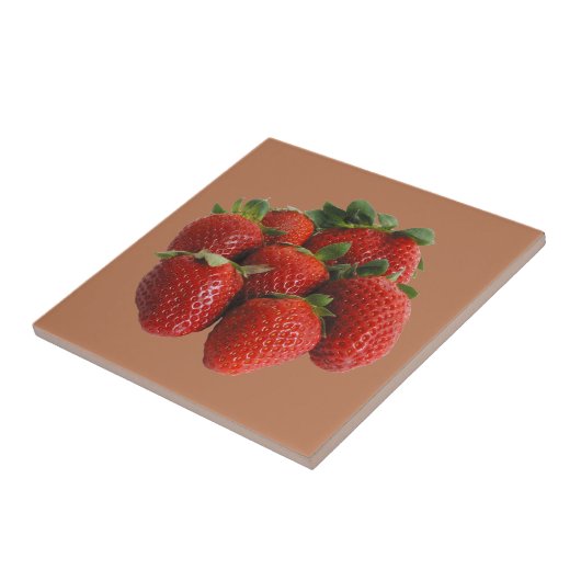 Aardbeien Tegeltje (Zijkant)