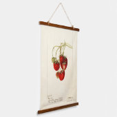  aardbeien Tekening Kunst Hangend Wandkleed (Gebogen)