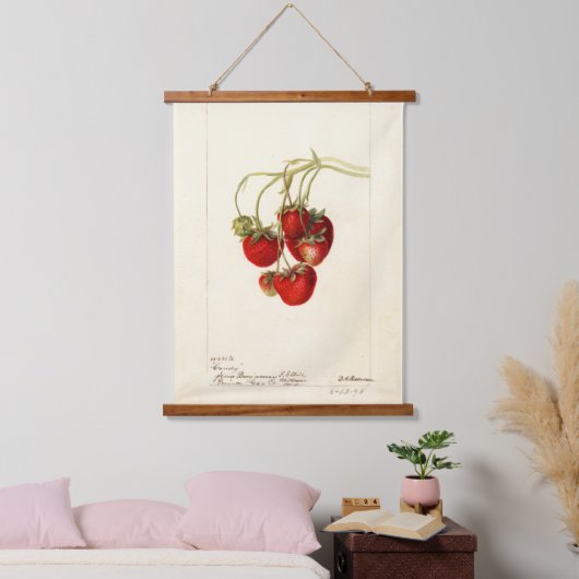  aardbeien Tekening Kunst Hangend Wandkleed (Slaapkamer)