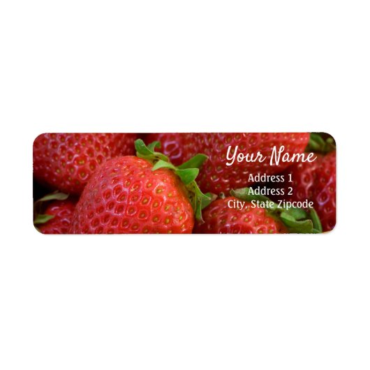 Aardbeien Terug Adres Etiket (Voorkant)