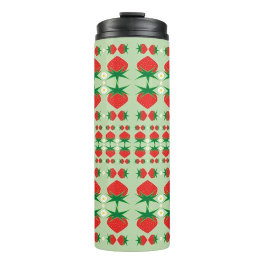 Aardbeien Thermal Travel Tumbler Thermosbeker (Voorkant)