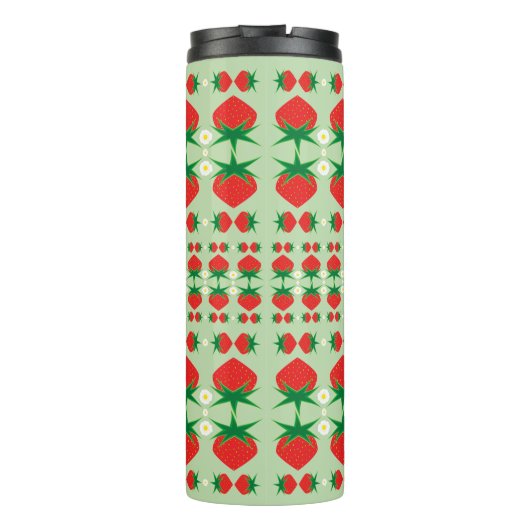 Aardbeien Thermal Travel Tumbler Thermosbeker (Achterkant)