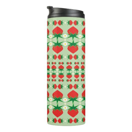 Aardbeien Thermal Travel Tumbler Thermosbeker (Geroteerd rechts)