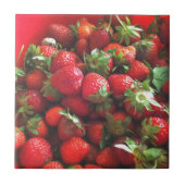 Aardbeien Tile Tegeltje (Voorkant)