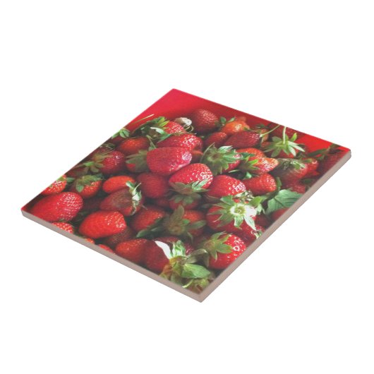 Aardbeien Tile Tegeltje (Zijkant)