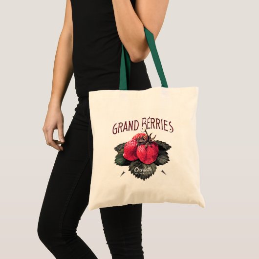  aardbeien toevoegen Jouw naam Tote Bag (Voorkant (product))