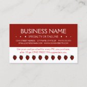 aardbeien - trouwerijpunkkaart klantenkaartje (Achterkant)