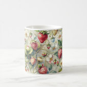  aardbeien tuin botanische Waterverf Koffiemok (Center)