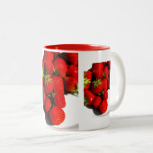 Aardbeien Tweekleurige Koffiemok (Voorkant rechts)