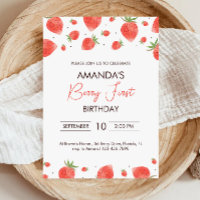 Aardbeien uitnodigen, Berry Eerste Verjaardag Uitn
