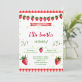 Aardbeien Uitnodiging (Staand voorkant)