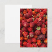 Aardbeien Up-close Notitiekaartje (Voorkant / Achterkant)