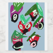 Aardbeien Valentijn Wijn Etiket (Enkel label)