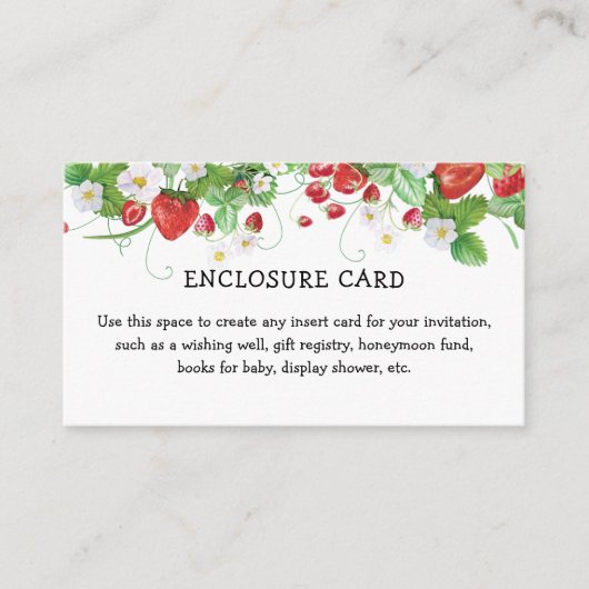 Aardbeien van afgelopen dag — Gegevens Informatiekaartje (Voorkant)