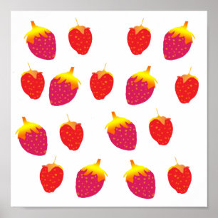 Aardbeien Vector Tekening Poster