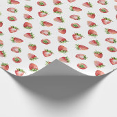 Aardbeien Verjaardag Cadeaupapier (Hoek)