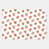 Aardbeien Verjaardag Inpakpapier Vel (Voorkant)