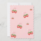 aardbeien verjaardag  kaart (Achterkant)