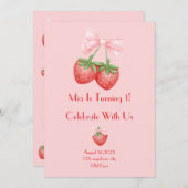 aardbeien verjaardag kaart (Voorkant / Achterkant)