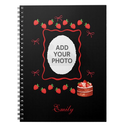 Aardbeien Verjaardag Notitieboek Cadeau (Voorkant)