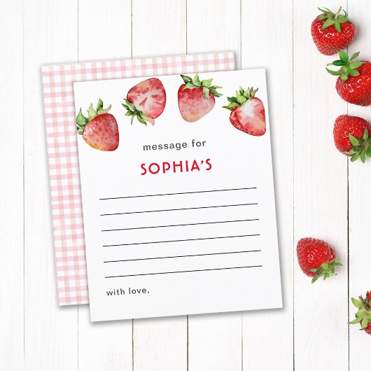 Aardbeien Verjaardag Tijd Capsule Notitie