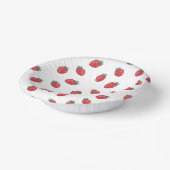 Aardbeien Verjaardagsfeest Papieren Kommen (Gebogen)