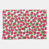 Aardbeien Verjaardagsfeestdouche Theedoek (Horizontaal)