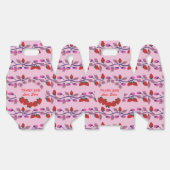 Aardbeien verjaardagsfeestje bedankdoosjes (Ongevouwen)