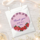 Aardbeien verjaardagsfeestje bedankzakje (Geknipt)