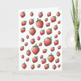 Aardbeien verjaardagsuitnodiging