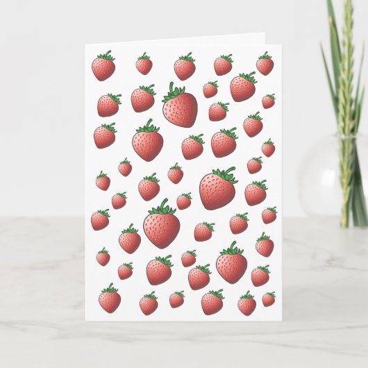 Aardbeien verjaardagsuitnodiging (Voorkant)