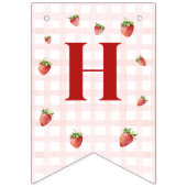 Aardbeien verjaardagsvlaggenlijn banner (Tweede vlag)