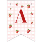 Aardbeien verjaardagsvlaggenlijn banner (Derde vlag)