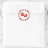 Aardbeien verjaarde stickers Envelope sep picknick (Tas)