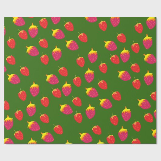 Aardbeien Verpakkingspapier Cadeaupapier (Vlak)