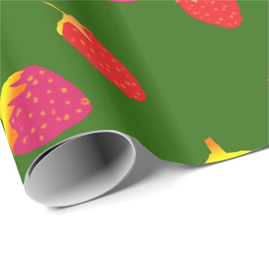Aardbeien Verpakkingspapier Cadeaupapier (Rol Hoek)