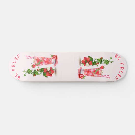Aardbeien Verse Drink Skateboard (Horizontaal)