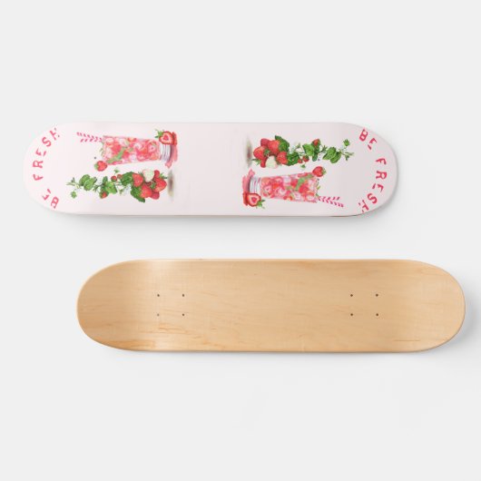 Aardbeien Verse Drink Skateboard (Horizontaal)
