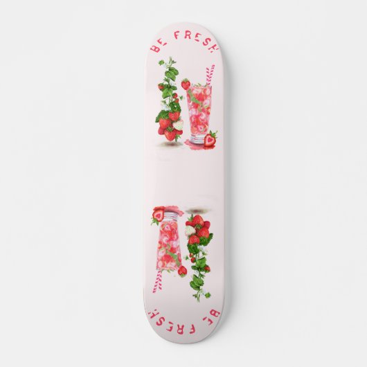 Aardbeien Verse Drink Skateboard (Voorkant)
