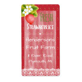 Aardbeien Verzendlabel (Voorkant)