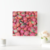 Aardbeien Vierkante Klok (Huis)