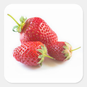 Aardbeien Vierkante Sticker