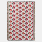 Aardbeien Vintage Boho Droomlandschap Botanisch Deken (Voorkant Verticaal)